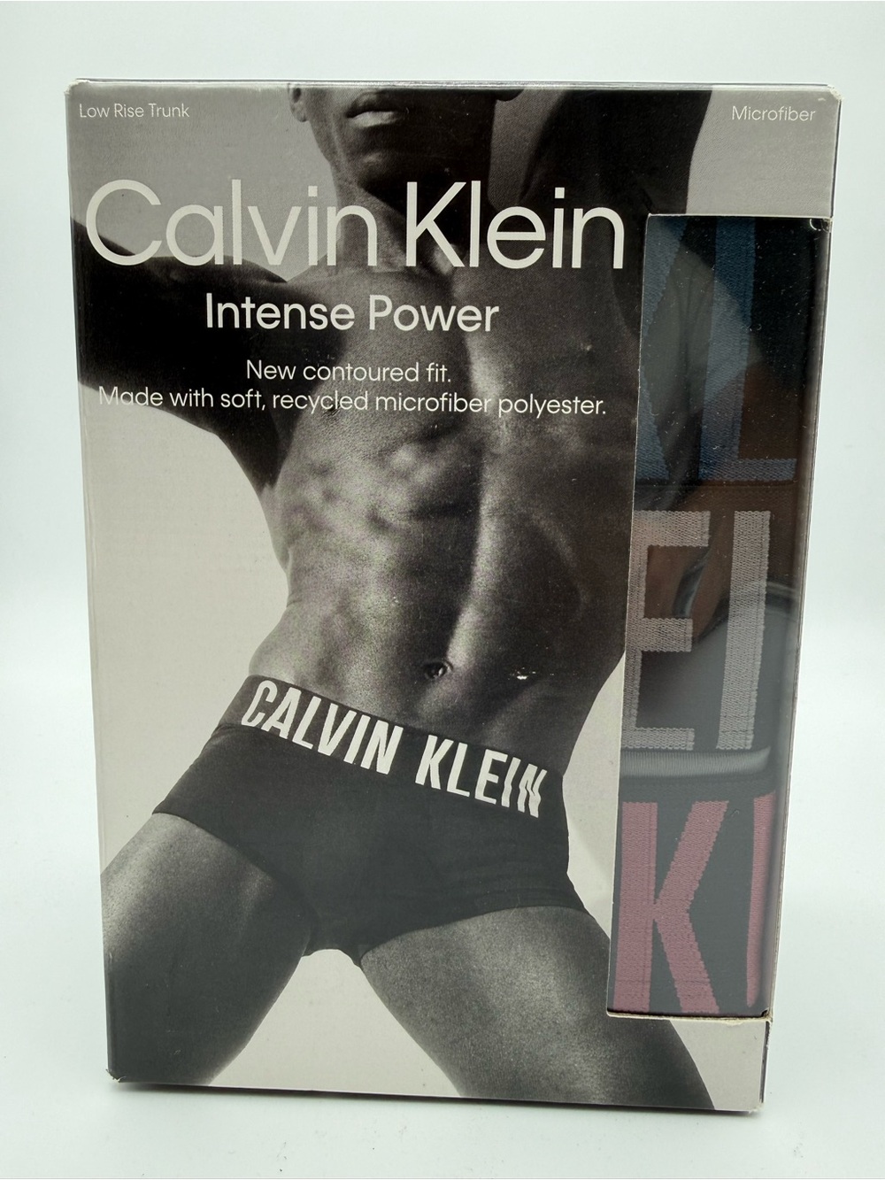 Calvin Klein Intense Power Low Rise Trunks - Black with Multicolor Waistband